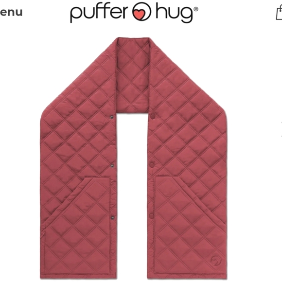 Puffer Hug 418 Scarf. Three pocket puffer scarf, vest - Picture 6 of 11